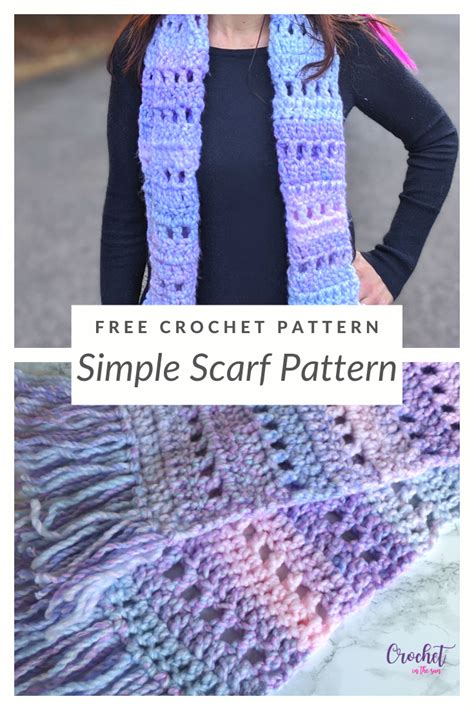 Winter crochet project, Easy crochet scarf pattern - Free crochet pattern!