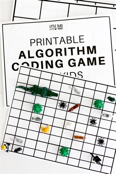 Algorithm Coding Game and Computer Coding for Kids {Free Printable}