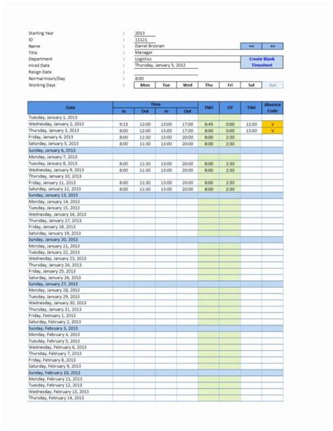 Employee Attendance Tracker Excel Template - Free Samples , Examples & Format Resume ...