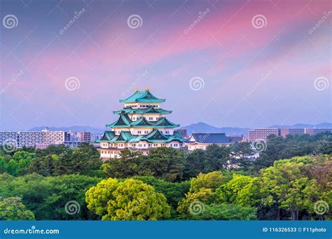 Nagoya Castle and City Skyline in Japan Stock Image - Image of castle ...