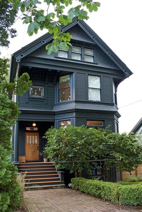 gray/blue exterior | Victorian house colors, House exterior, Exterior ...