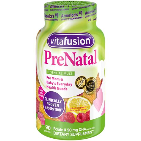 Vitafusion Prenatal Gummy Vitamins, 90 Count (Packaging May Vary) - Walmart.com - Walmart.com