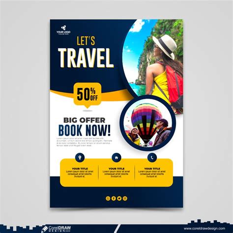 Download Travel Flyer Template Free CDR | CorelDraw Design (Download ...