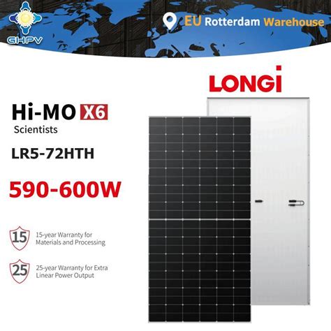 Longi Himo X6 Scientists Solar Panel 144 Half Cells 590 Watts 595W 600W Rotterdam Warehouse Lr5 ...