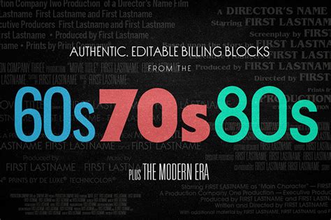 Ultimate Movie Poster Billing Block Collection :: Behance