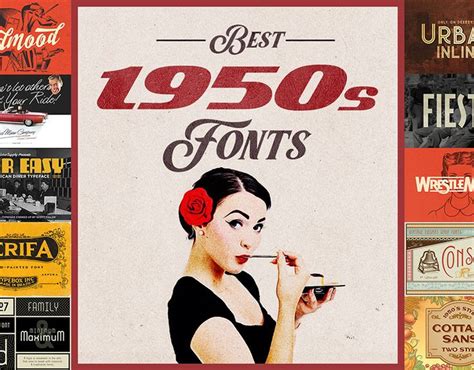 Best 1950s Fonts Collection on Behance | 1950s font, Photography fonts, Retro font