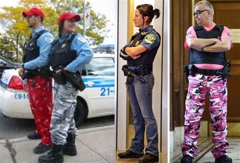 Montreal police pants: Camouflage protest