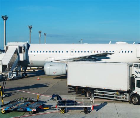 Aircraft maintenance. stock photo. Image of cargo, examining - 99532494