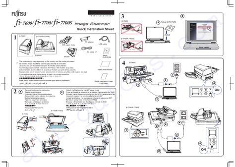 Fujitsu FI-7600 Scanner Quick installation sheet PDF View/Download