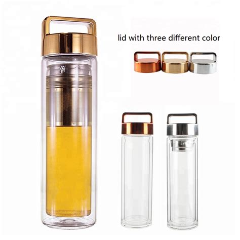 Wholesale Double Wall Insulated Borosilicate Glass Water Bottle ...