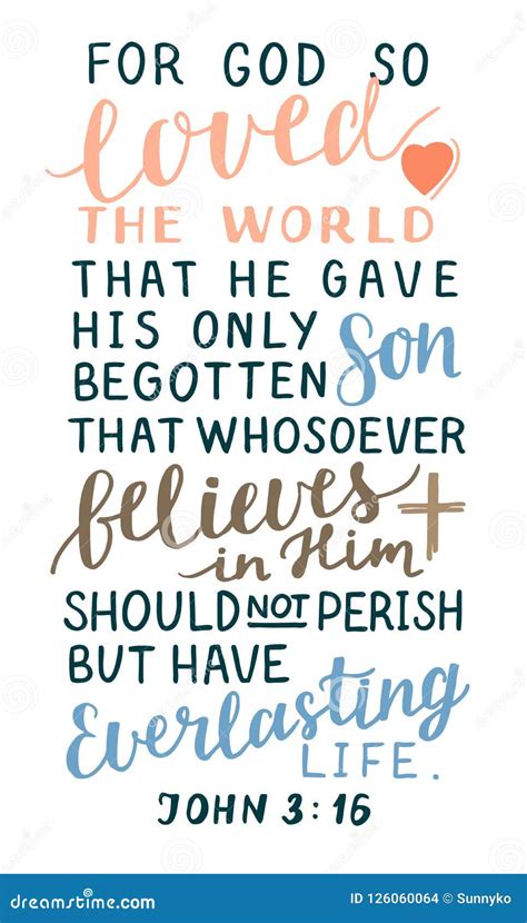 Golden Bible Verse John 3 16 for God so Loved the World, Made Hand Lettering with Heart and ...