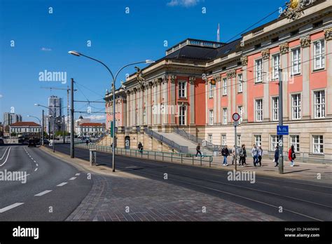 Potsdam city center with the city palace and the state parliament of ...