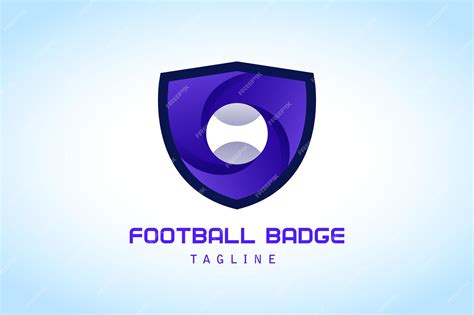 Premium Vector | Purple shield with white ball gradient logo