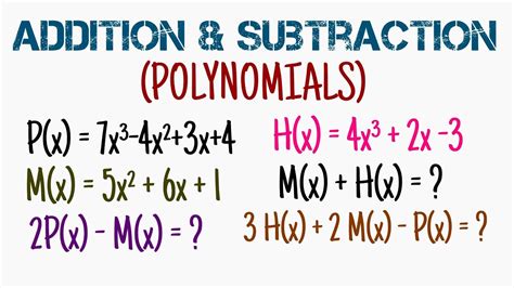 Addition & Subtraction of Polynomials - YouTube