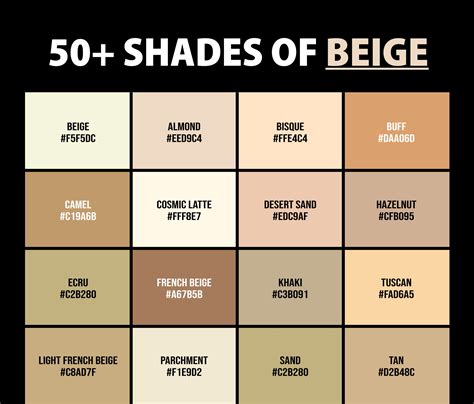 50+ Shades of Beige Color (Names, HEX, RGB & CMYK Codes) – CreativeBooster