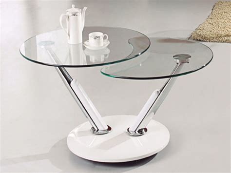 2024 Popular Revolving Glass Coffee Tables