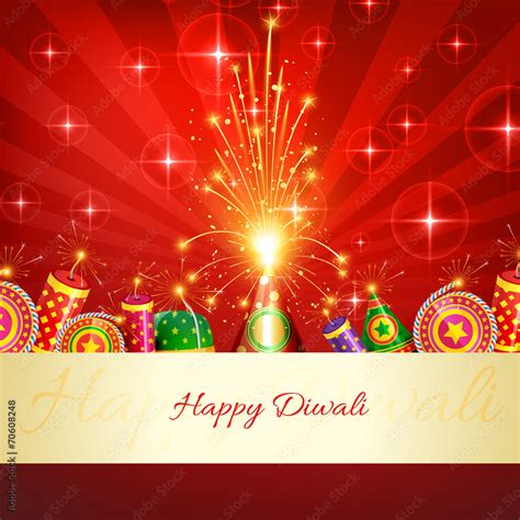 Diwali crackers background Stock Vector | Adobe Stock