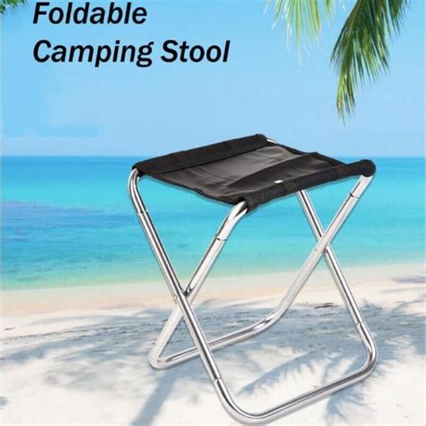 Small Folding Stool Portable Outdoor Camping Chair Foldable Hiking Fishing Stool | eBay