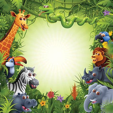 Jungle Animals | Cartoon jungle animals, Cartoon background, Jungle cartoon