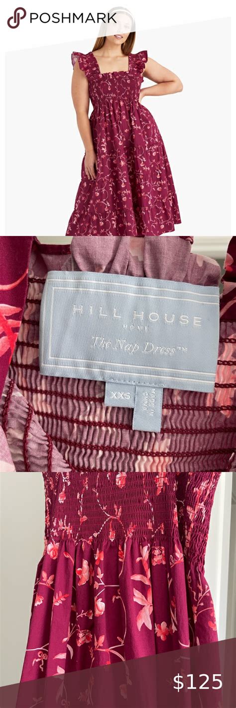 NWT Hill House Ellie Nap Dress in Burgundy Floral House On A Hill, Ellie, Nap, Burgundy, Dress ...