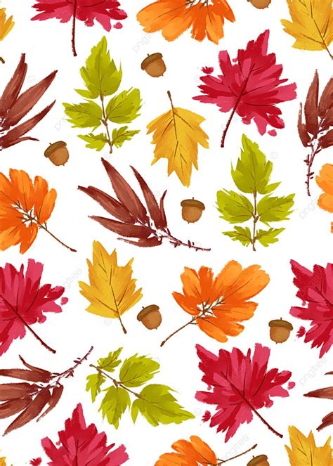 Cartoon Autumn Leaves Seamless Cohesive Background Wallpaper Image For Free Download - Pngtree