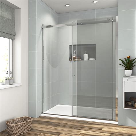 60"x72"Frameless Sliding Shower Door Screen 5/16" Tempered Glass Brushed Nickel | eBay