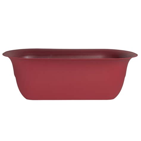 Bloem Modica 26 in. x 8.75 in. Burnt Red Plastic Deck Rail Planter-MR2413 - The Home Depot