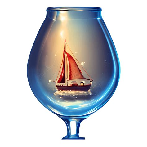 Sailing Ship in Wine Bottle Graphic · Creative Fabrica