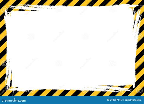 Caution Tape Border Grunge Design Stock Vector - Illustration of dirt ...