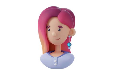 Girl avatar 3D illustration | kit8.net