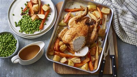 Easy roast chicken and vegetables recipe - BBC Food