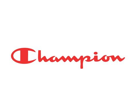 Champion Brand Clothes Name Logo Symbol Red Design Sportwear Fashion Vector Illustration ...