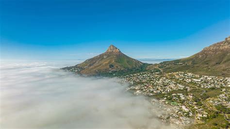 Aerial View Of Lions Head Mountain Above Stock Footage SBV-347703860 ...