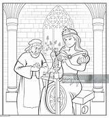 Sleeping Beauty Spinning Wheel Coloring Page sketch template