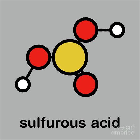 Sulfurous Acid Molecule Photograph by Molekuul/science Photo Library - Fine Art America