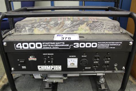 CHAMPION MODEL 46553 4000 WATT GAS POWERED GENERATOR - Able Auctions