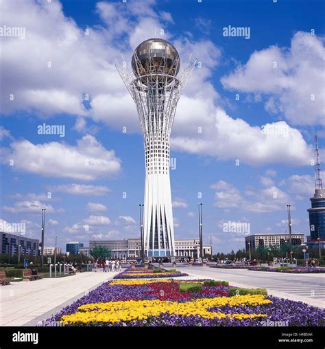 Kazakhstan, Astana, Bajterek tower, outside, tower, landmark, architecture, icon, life tree ...