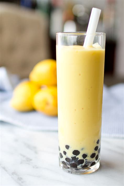 Mango Smoothie with Boba - The Gourmet Gourmand