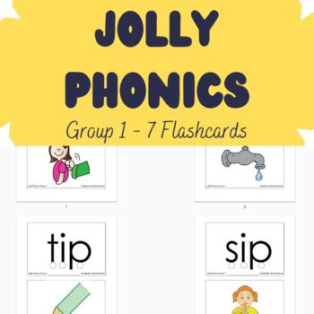 Jolly Phonics Reading Flashcards Group 1-7 by WHOA Therapy Services