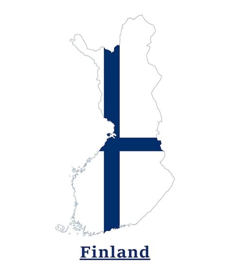 Premium Vector | Finland national flag map design, illustration of ...