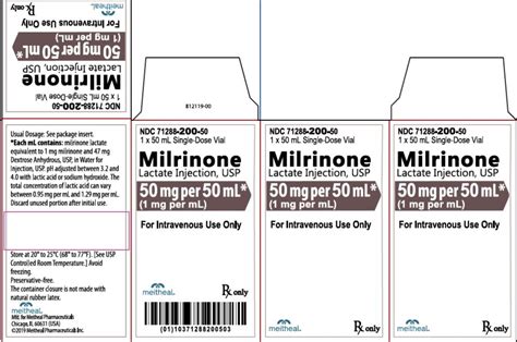 Milrinone - FDA prescribing information, side effects and uses