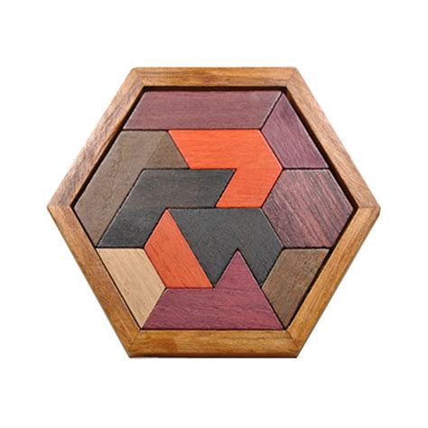 Children 's Educational Toys Three Dimensional Puzzle Box Hexagonal Jigsaw Puzzle Intelligence ...