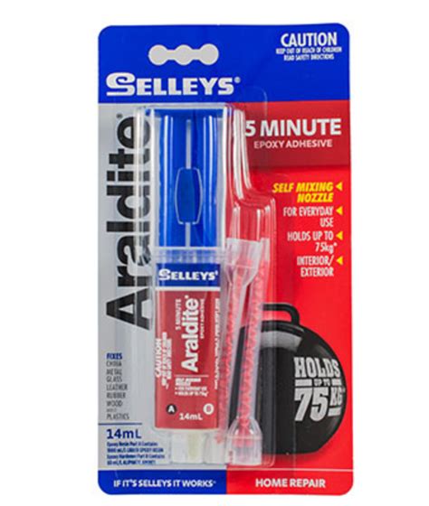 Selleys Araldite 5 Minute epoxy adhesive is a clear, fast setting, two ...