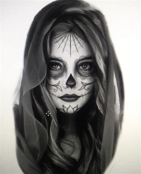 Day of the Dead Woman Chicano Tattoos, Body Art Tattoos, Girl Tattoos, Sleeve Tattoos, La Muerte ...