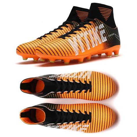 WETIKE Kids Soccer Cleats Boys Youth Cleats Football, Vibrant Orange, Size 8 | eBay