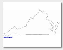 Printable Outline Map Of Virginia