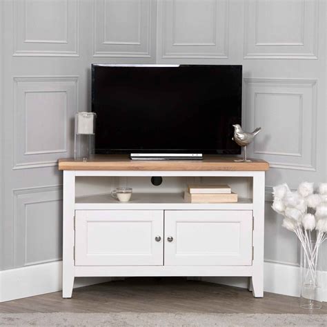 Eastbury White Corner TV Unit | White TV Unit | Wood TV Unit