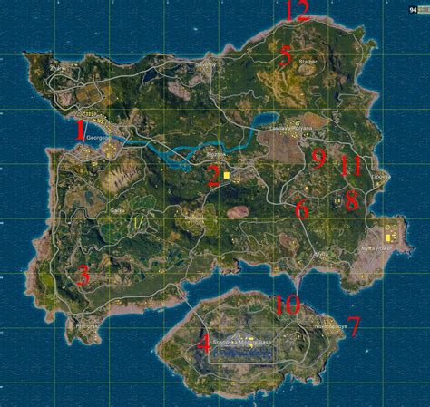 PUBG Erangel map and the best places to drop in for loot | GamesRadar+