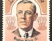 Items similar to Woodrow Wilson, Nobel Peace Prize 1919 -Handmade Framed Postage Stamp Art 15729 ...