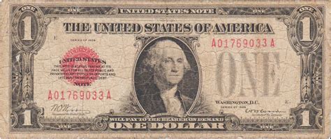 1 Dollar (United States Note; Red Seal left) - Estados Unidos – Numista